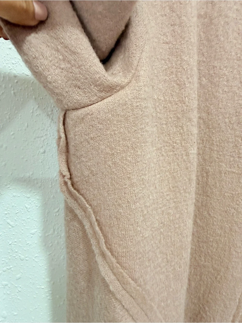 CAbi 100% Valentina wool Dusty Rose Open-Front Cardigan M